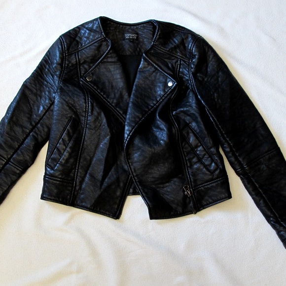 TOPSHOP faux leather biker jacket - Picture 2 of 4